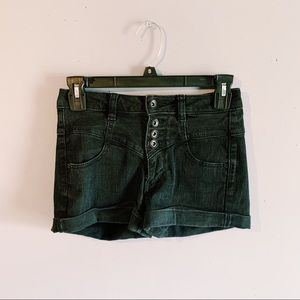 Black high waisted shorts